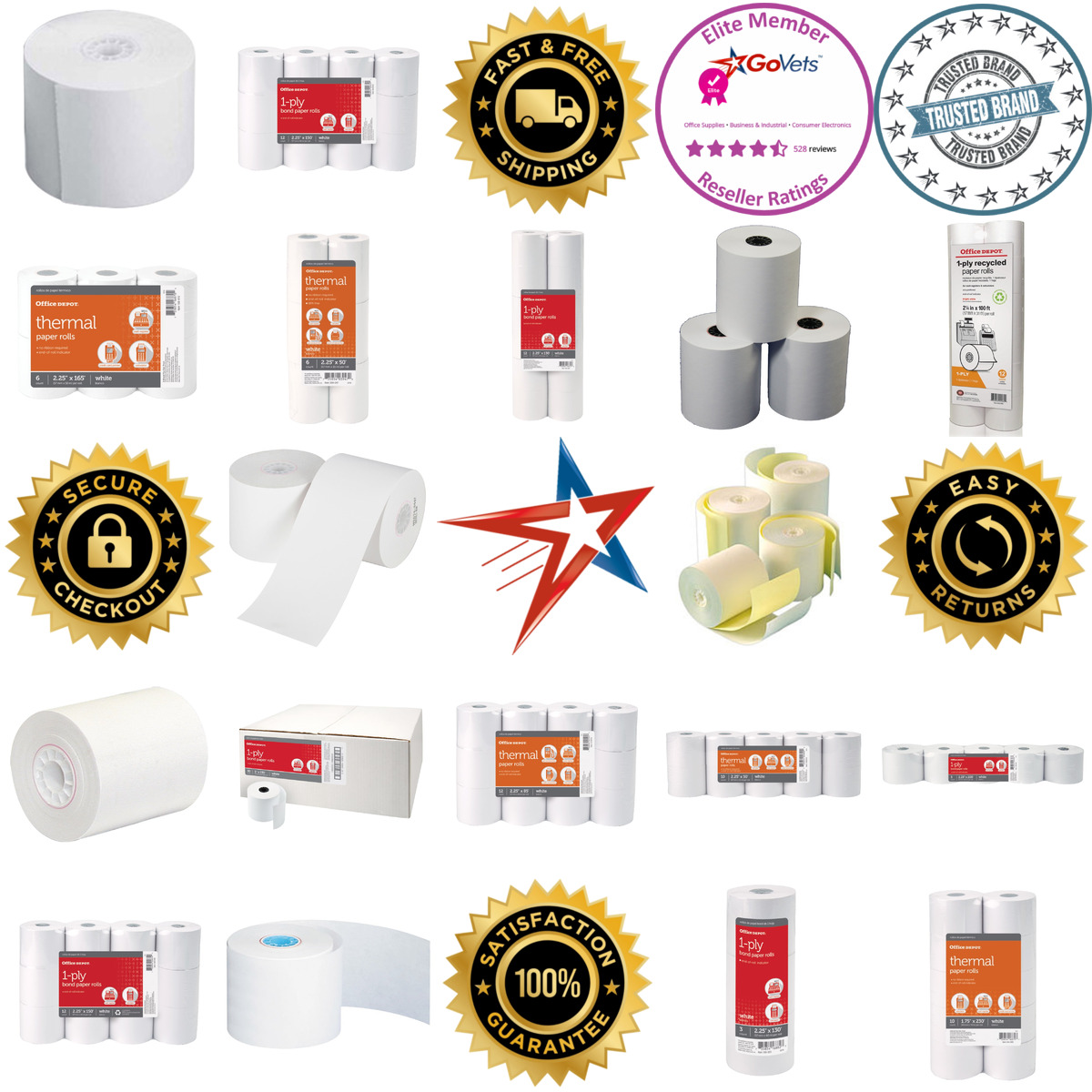 Millions of Products A selection of Calculator Paper Rolls products on GoVets