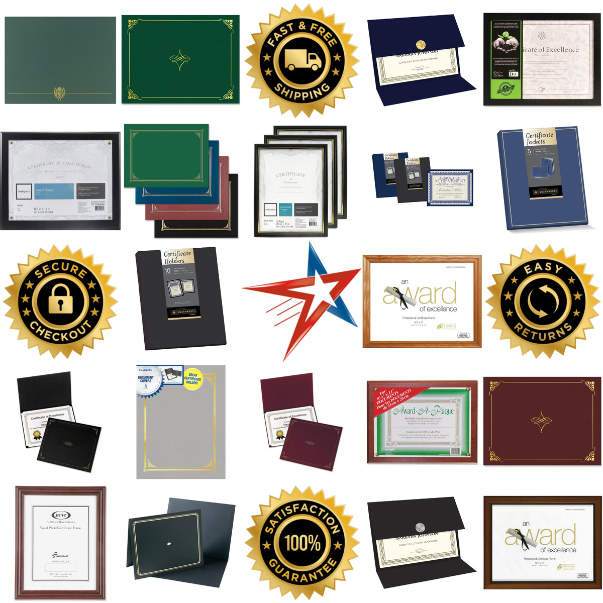A selection of Certificate and Document Covers products on GoVets