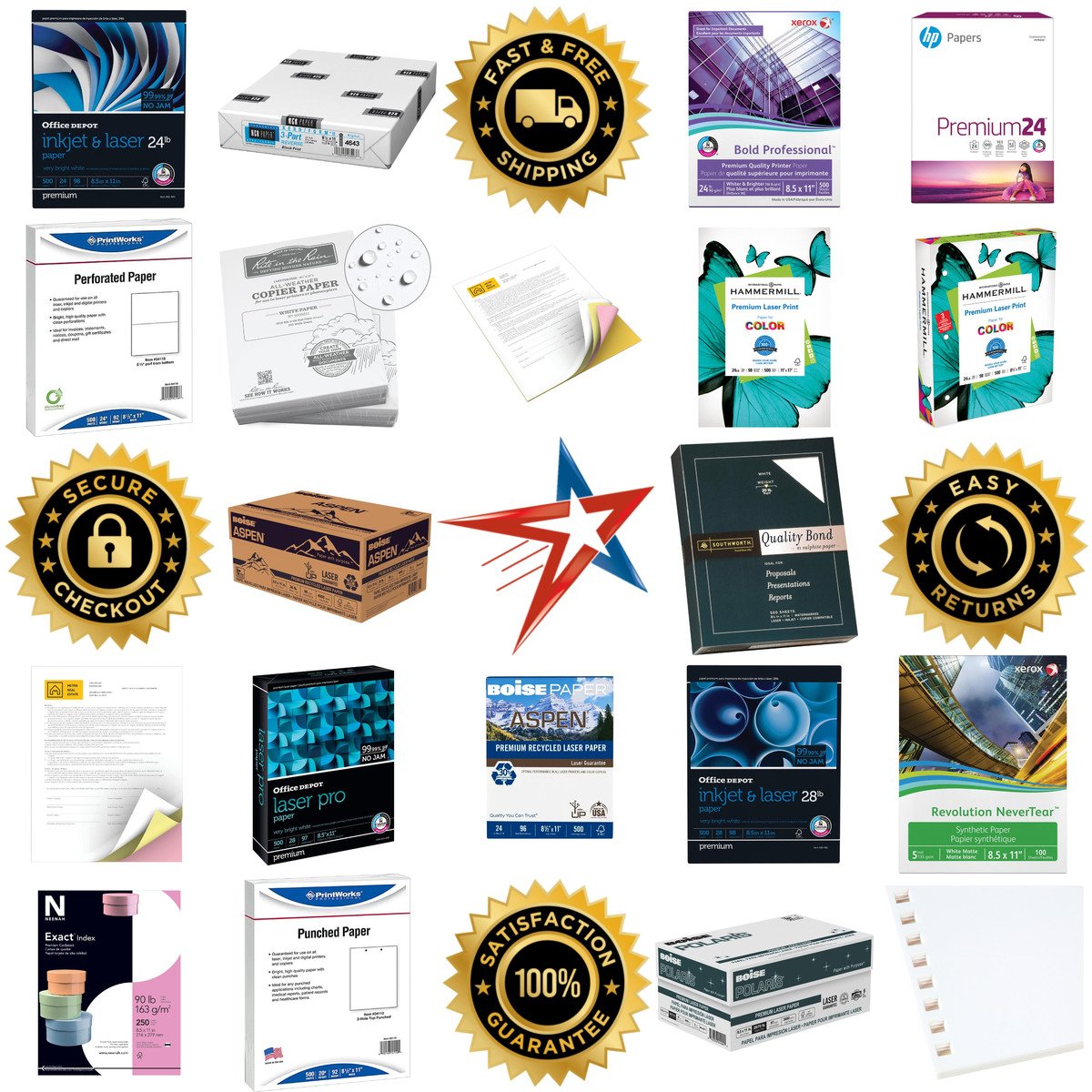 A selection of Laser Printer Paper products on GoVets