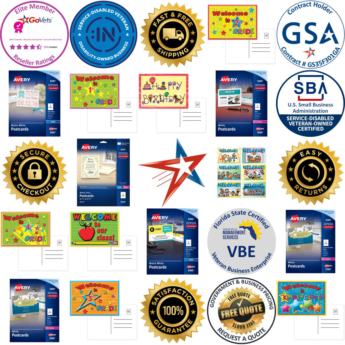 Millions of Products A selection of Post Cards products on GoVets