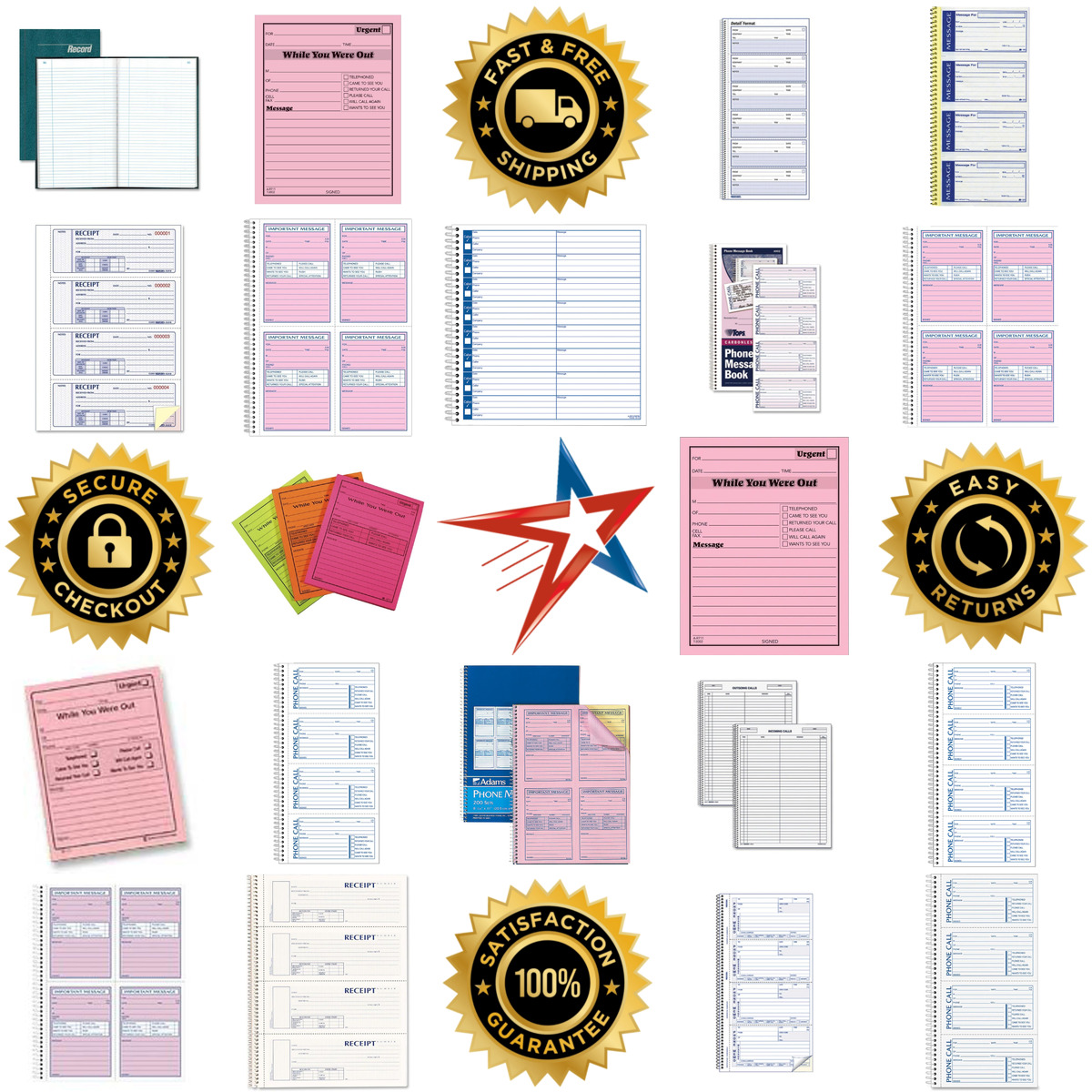 Millions of Products A selection of Telephone Message Pads and Voicemail Log Books products on GoVets