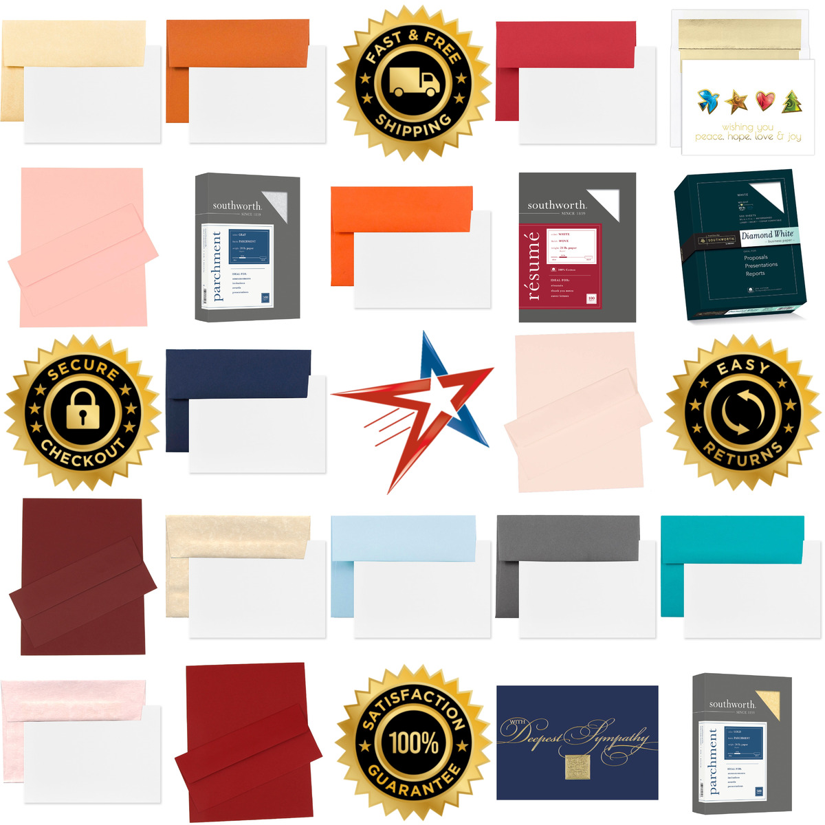 A selection of Stationery and Resume Paper products on GoVets