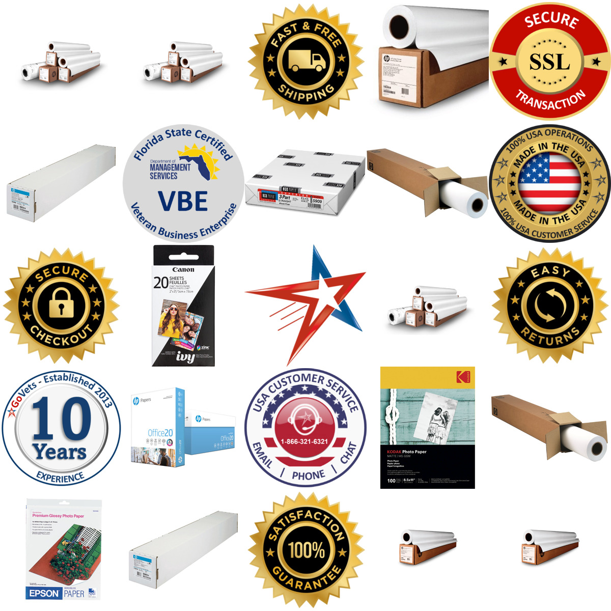 Millions of Products A selection of Wide Format Paper products on GoVets