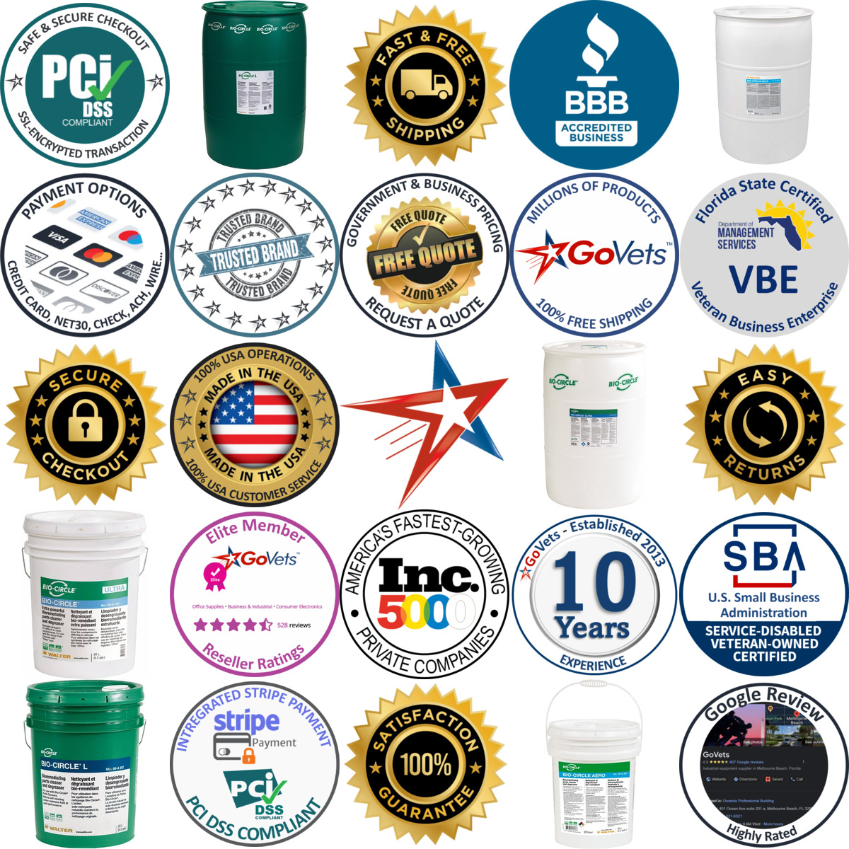 A selection of Bio Circle products on GoVets