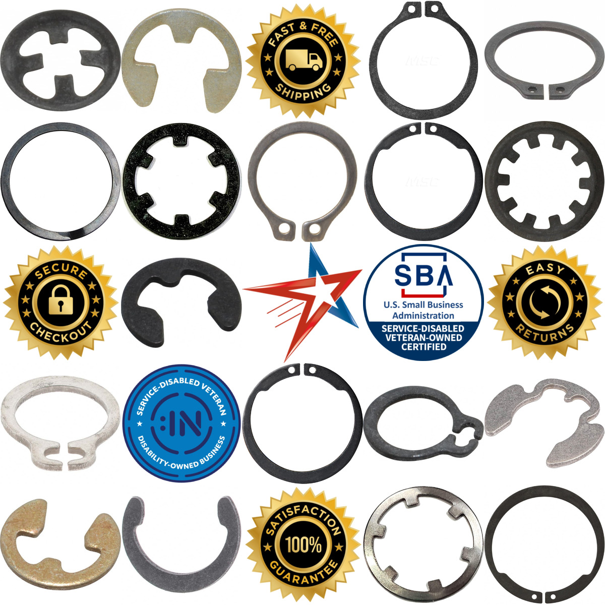 A selection of External Retaining Rings products on GoVets