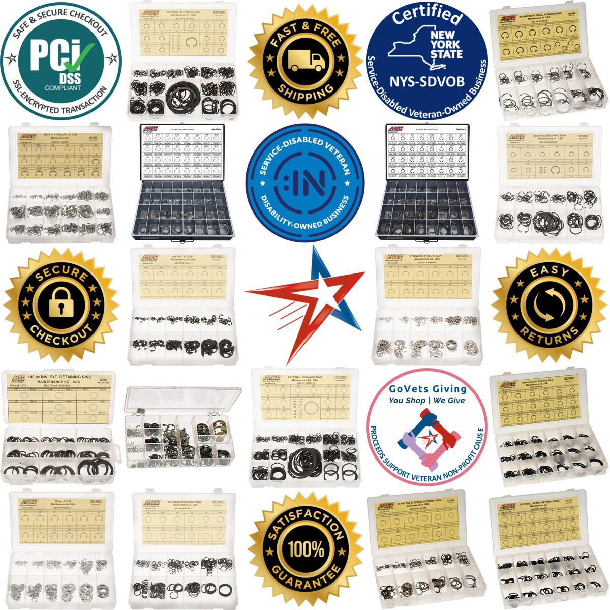 A selection of Retaining Ring Assortments products on GoVets