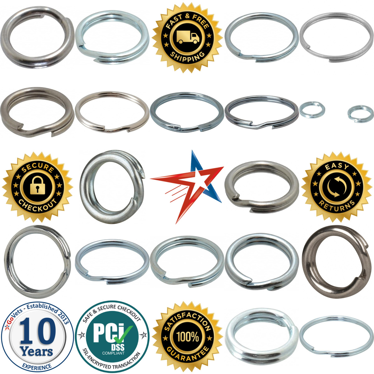 A selection of Split Rings products on GoVets