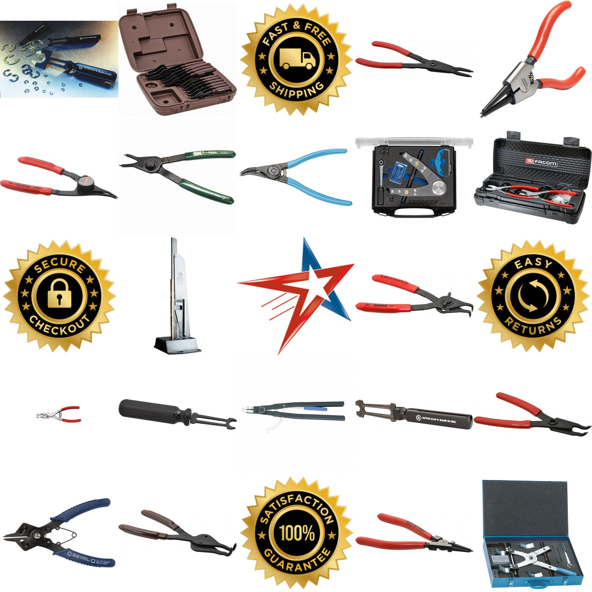 A selection of Retaining Ring Pliers products on GoVets