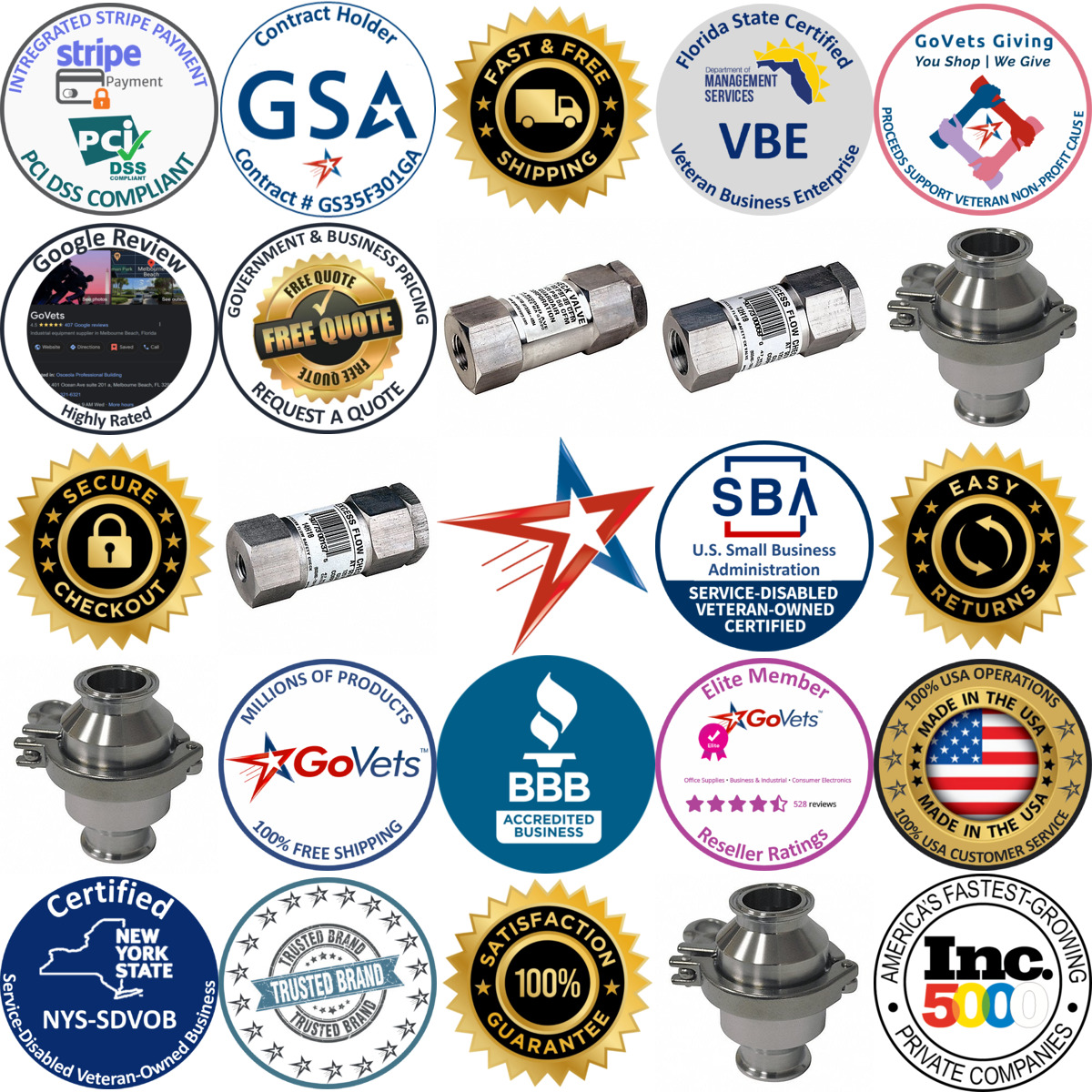A selection of Sanitary Check Valves products on GoVets