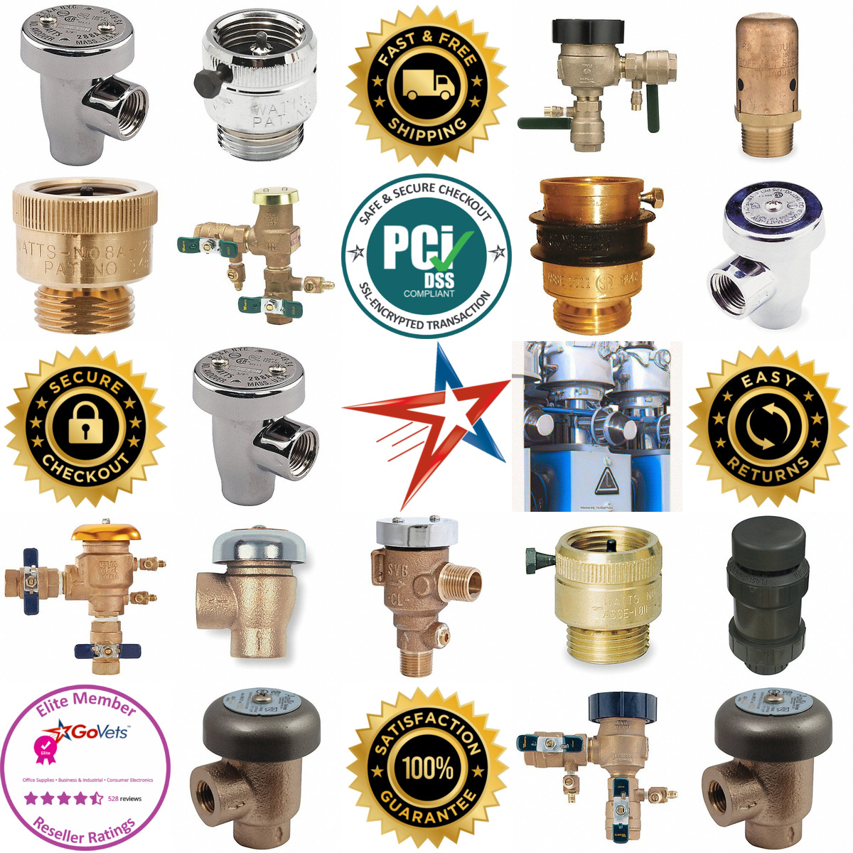 A selection of Vacuum Breakers products on GoVets