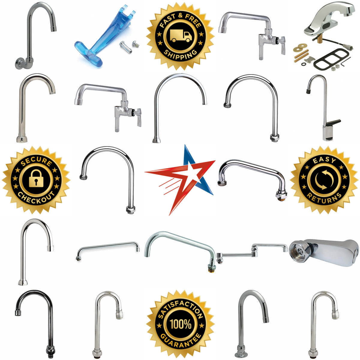 A selection of Faucet Spouts and Spout Extensions products on GoVets