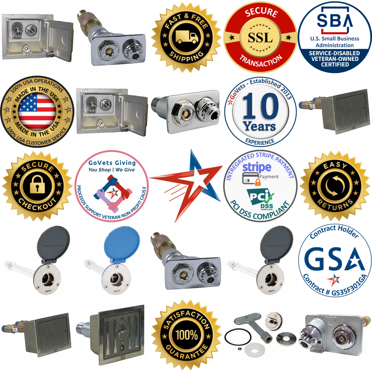 A selection of Wall Hydrants products on GoVets