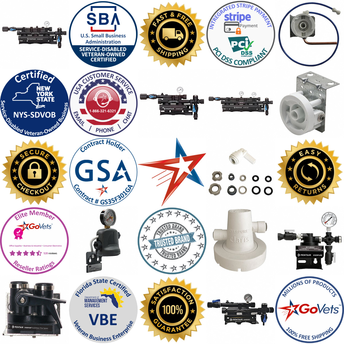 A selection of Filter Heads products on GoVets
