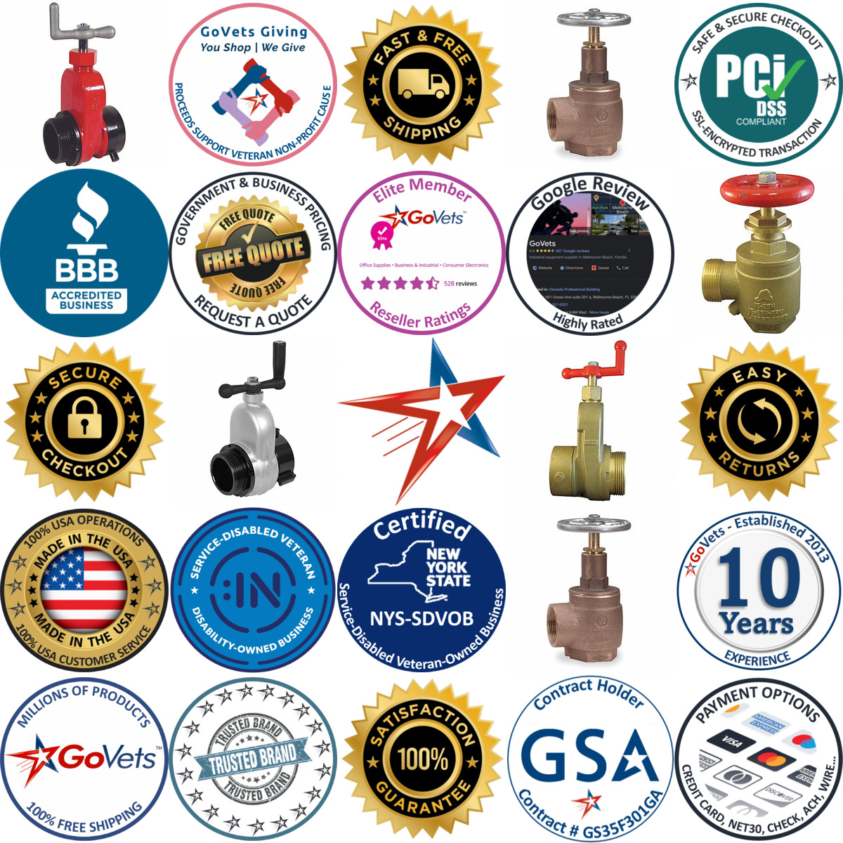 A selection of Hydrant and Hose Rack Gate Valves products on GoVets