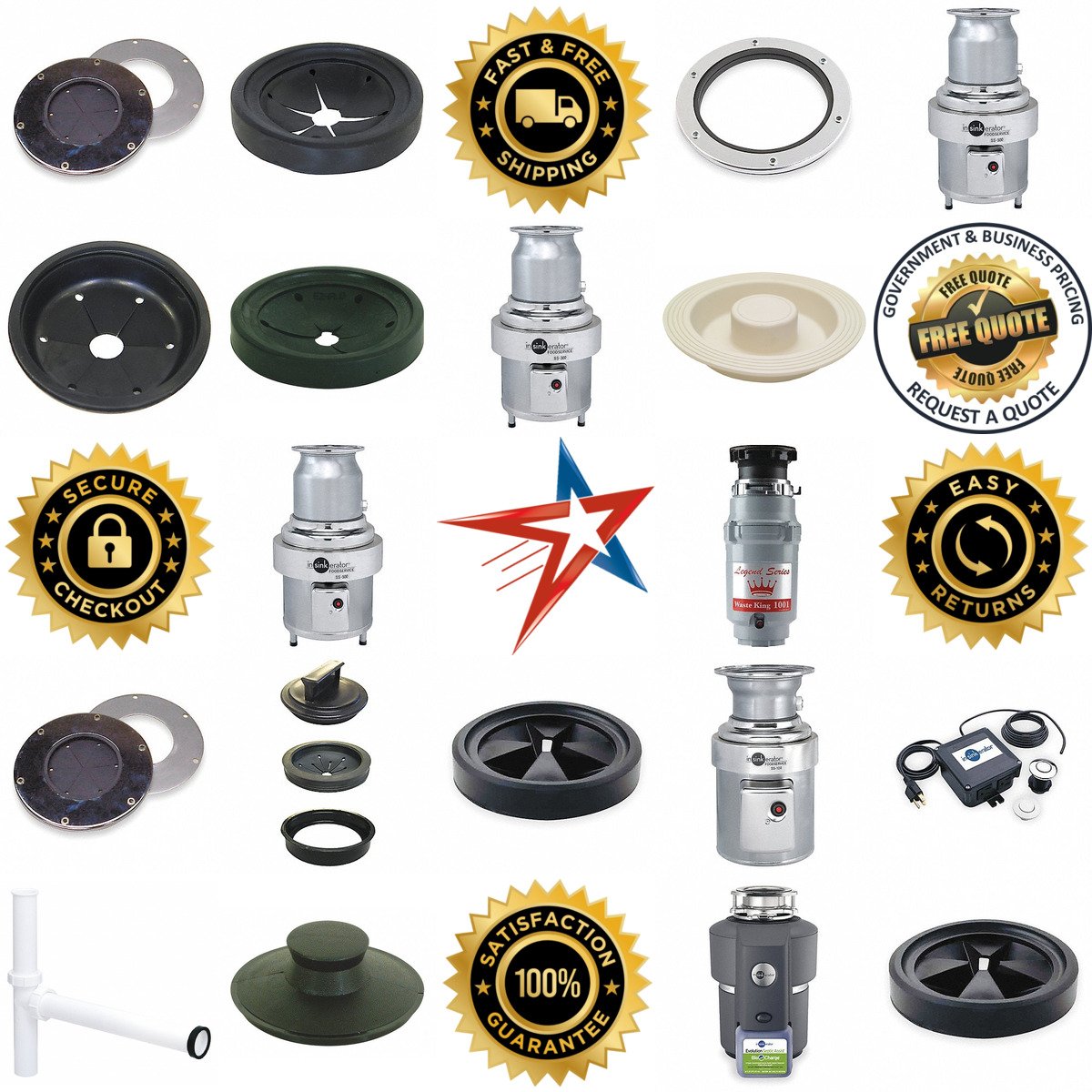 A selection of Garbage Disposals and Accessories products on GoVets