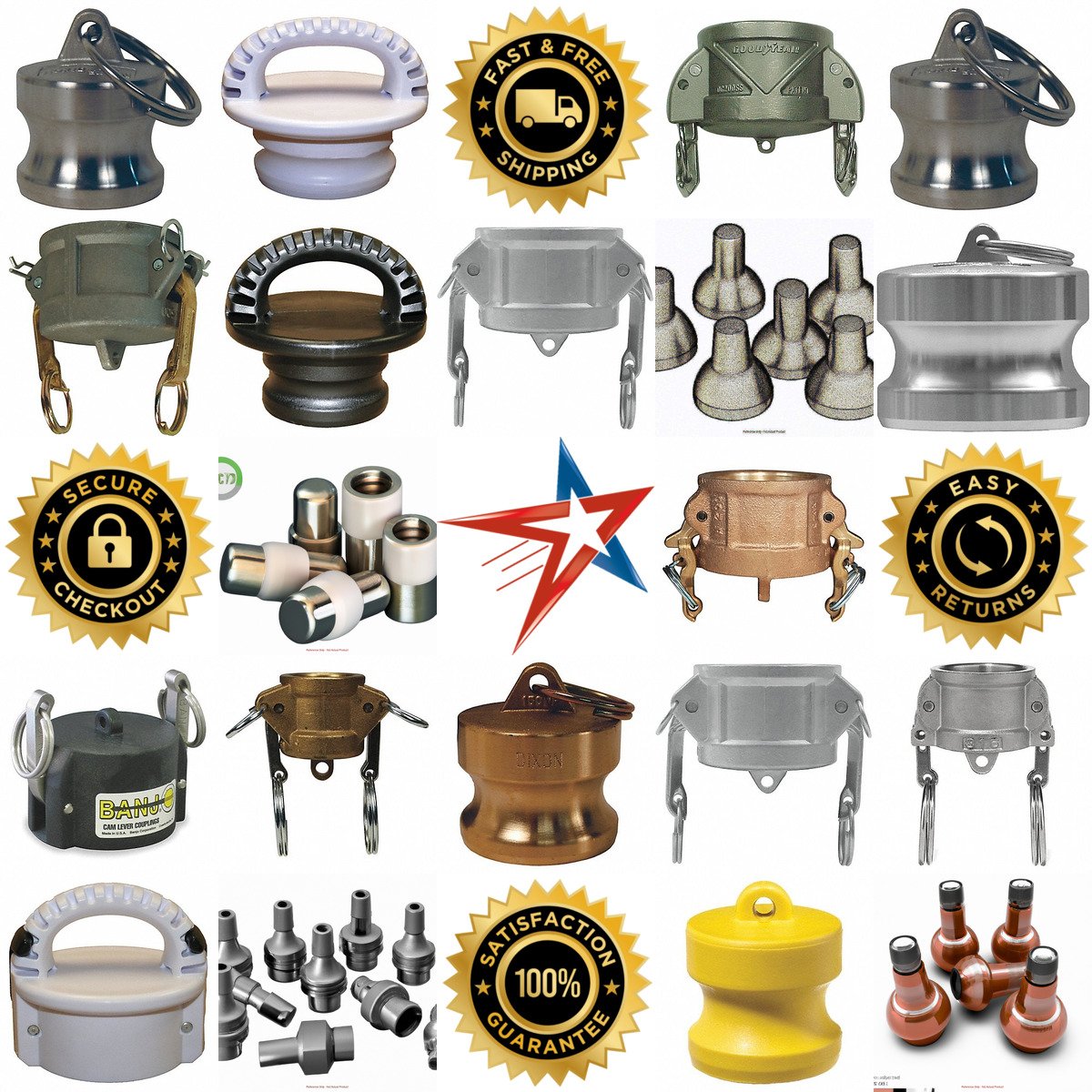 A selection of Dust Plugs and Caps For Cam and Groove Couplings products on GoVets