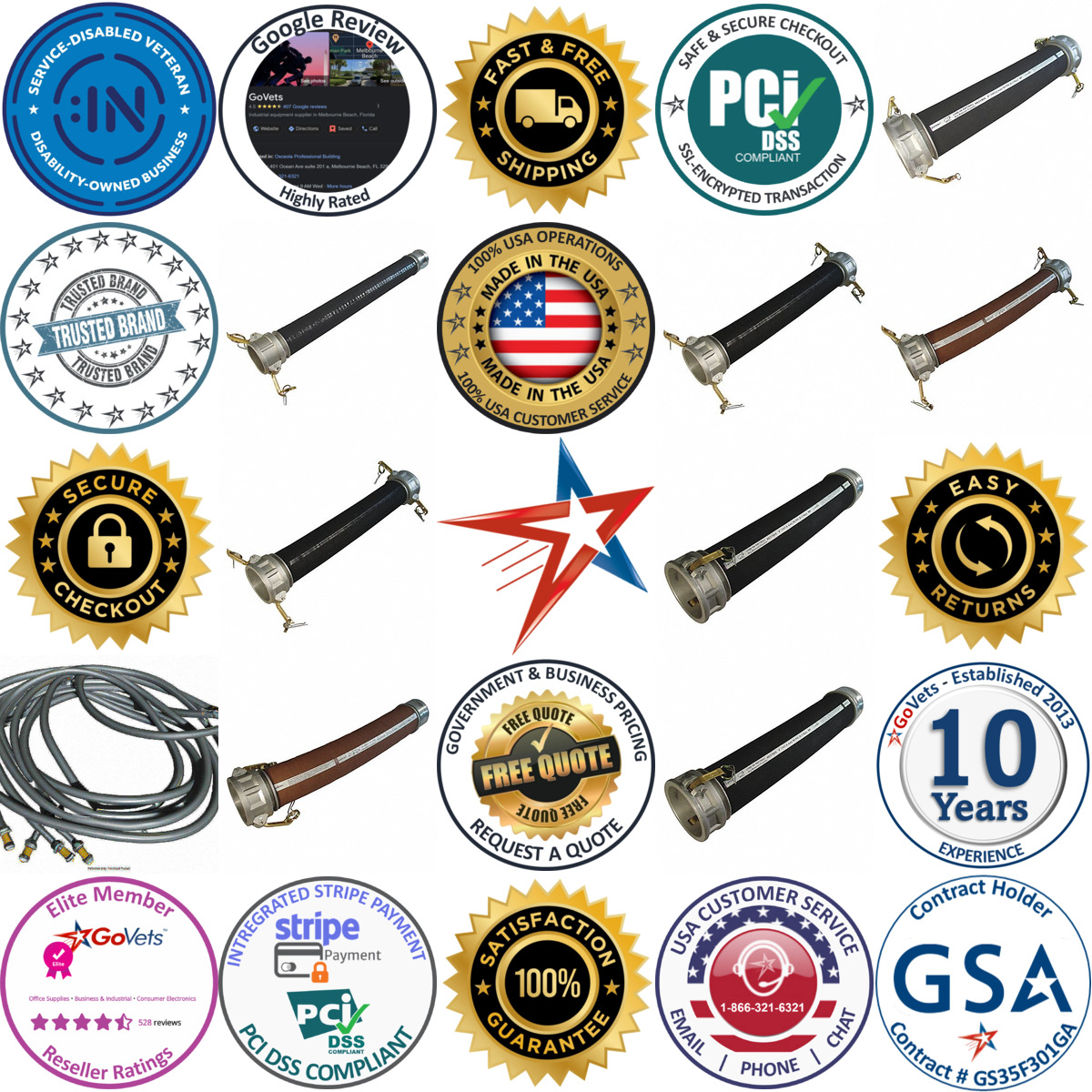 A selection of Material Handling Hose Assemblies products on GoVets