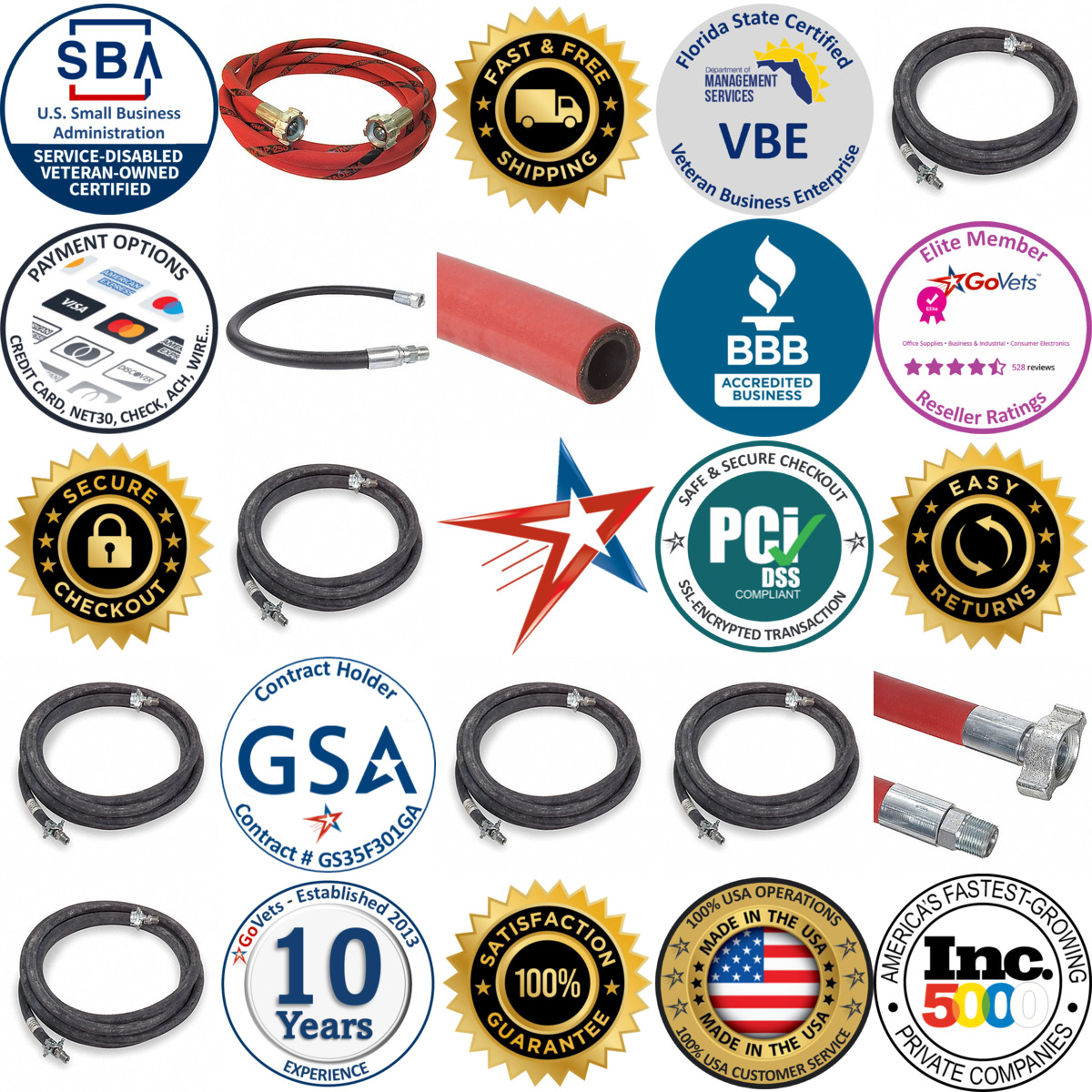 A selection of Steam Hose Assemblies products on GoVets