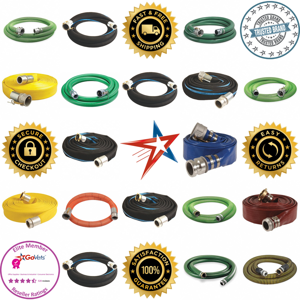 A selection of Water Suction and Discharge Hose Assemblies products on GoVets
