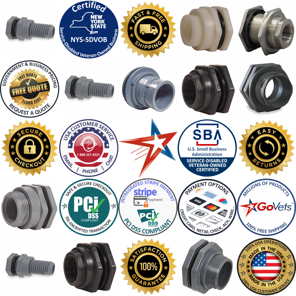 A selection of Bulkhead Tank Fittings products on GoVets