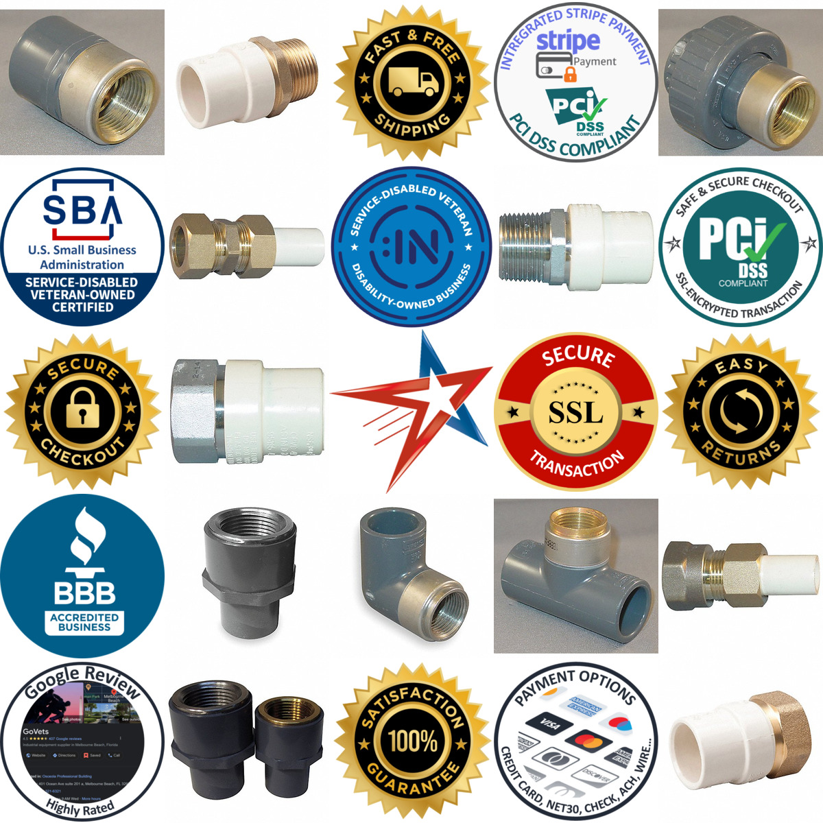 A selection of Plastic to Metal Transition Pipe Fittings products on GoVets