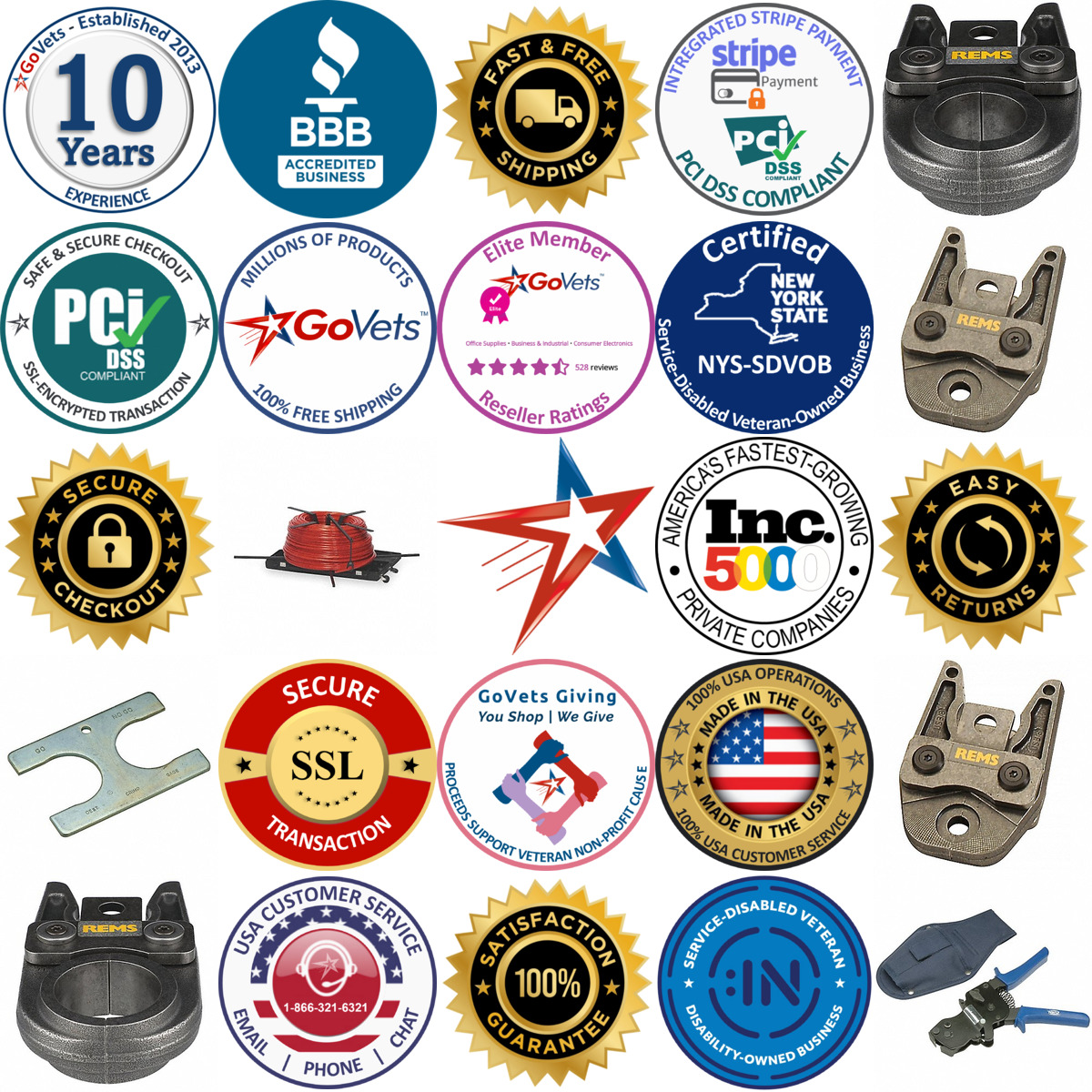 A selection of Pex Tools products on GoVets