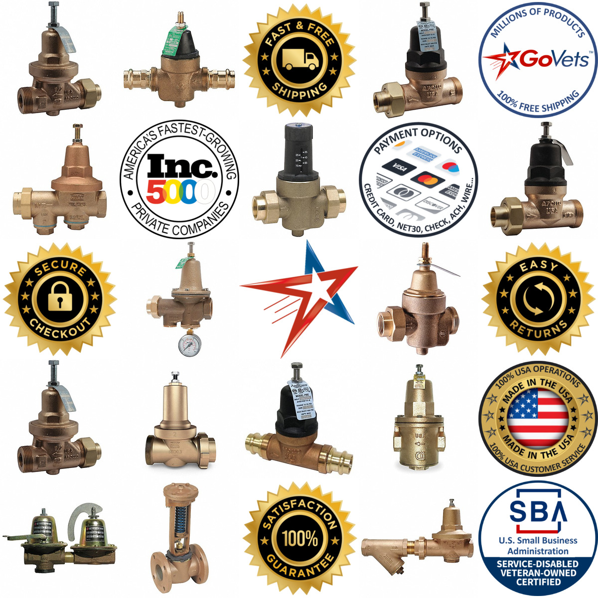 A selection of Water Pressure Reducing Valves products on GoVets