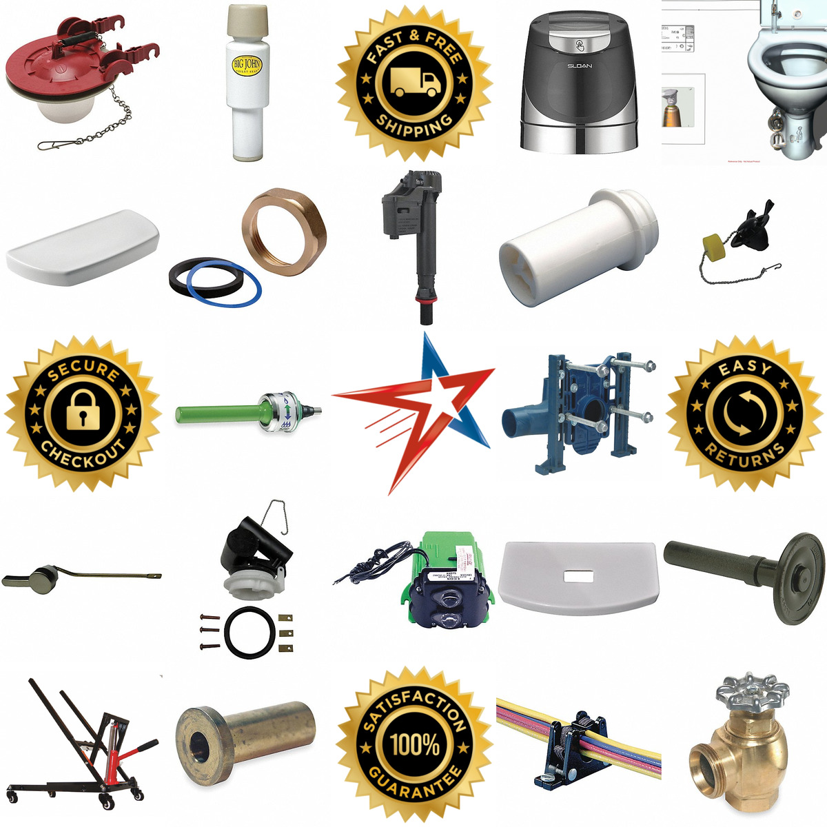 A selection of Toilet and Urinal Repair Parts and Accessories products on GoVets