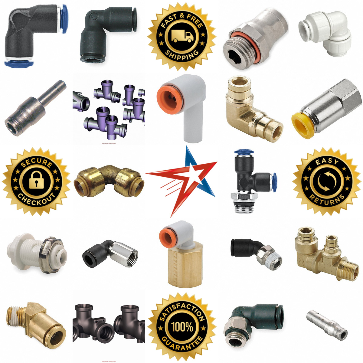 A selection of Push Fit Couplings Adapters Unions and Elbows products on GoVets