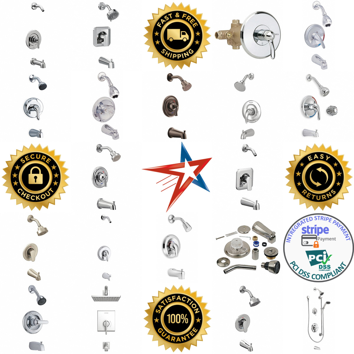 A selection of Tub and Shower Faucets products on GoVets