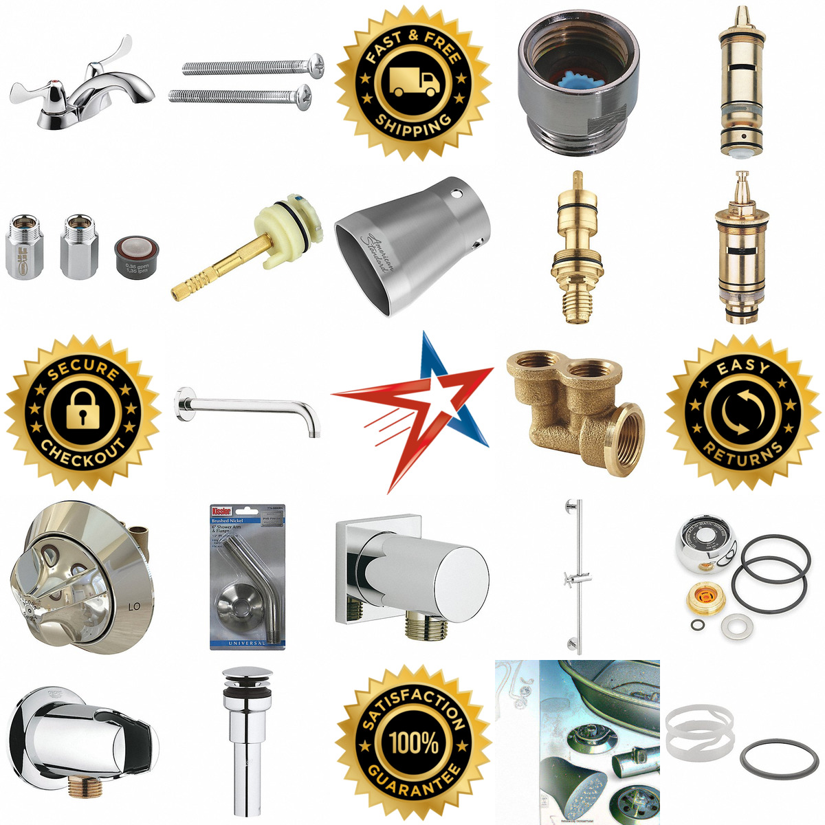 A selection of Tub and Shower Parts products on GoVets