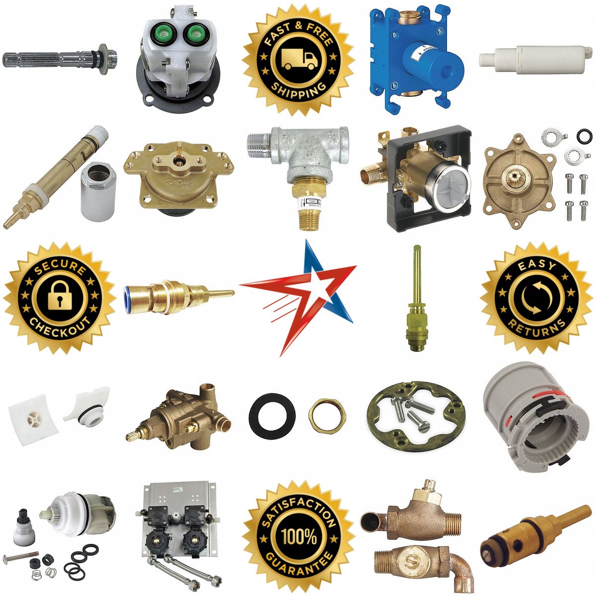 A selection of Tub and Shower Valves and Valve Parts products on GoVets