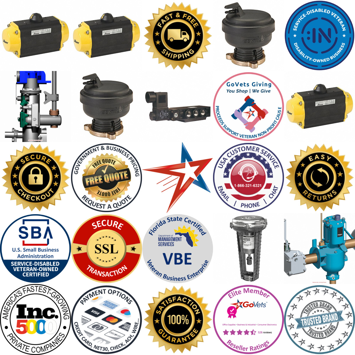 A selection of Pneumatic Actuators products on GoVets