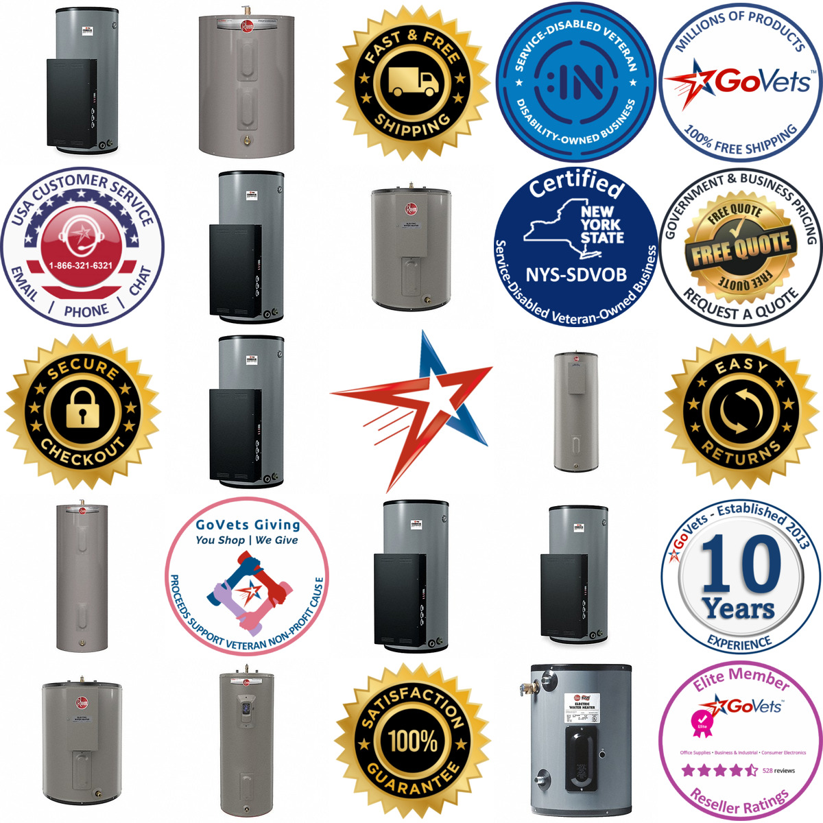 A selection of Electric Tank Water Heaters products on GoVets