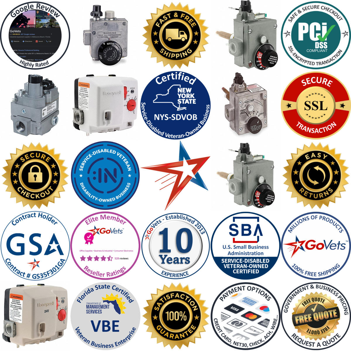 A selection of Gas Water Heater Controls and Thermostats products on GoVets