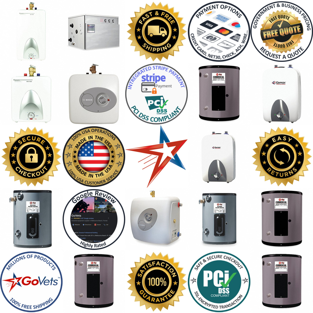 A selection of Point of Use Tank Water Heaters products on GoVets