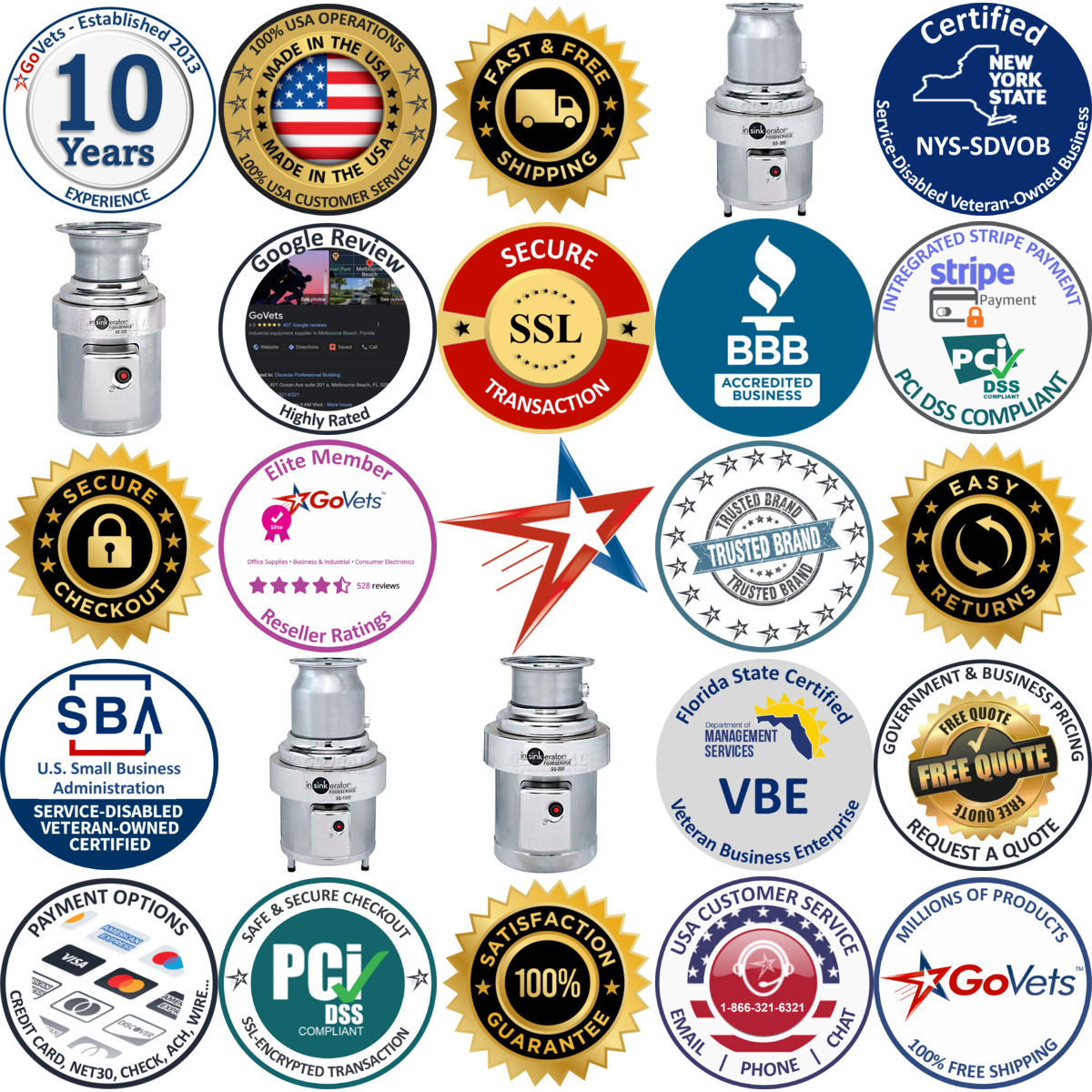Millions of Products A selection of Garbage Disposers products on GoVets