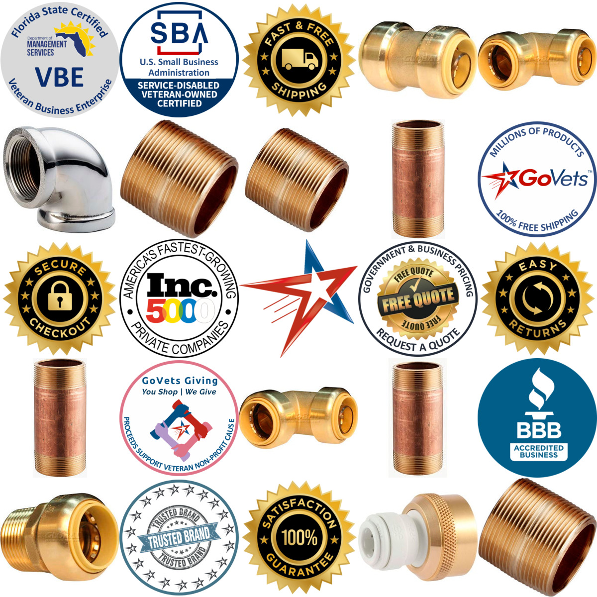 Millions of Products A selection of Brass products on GoVets