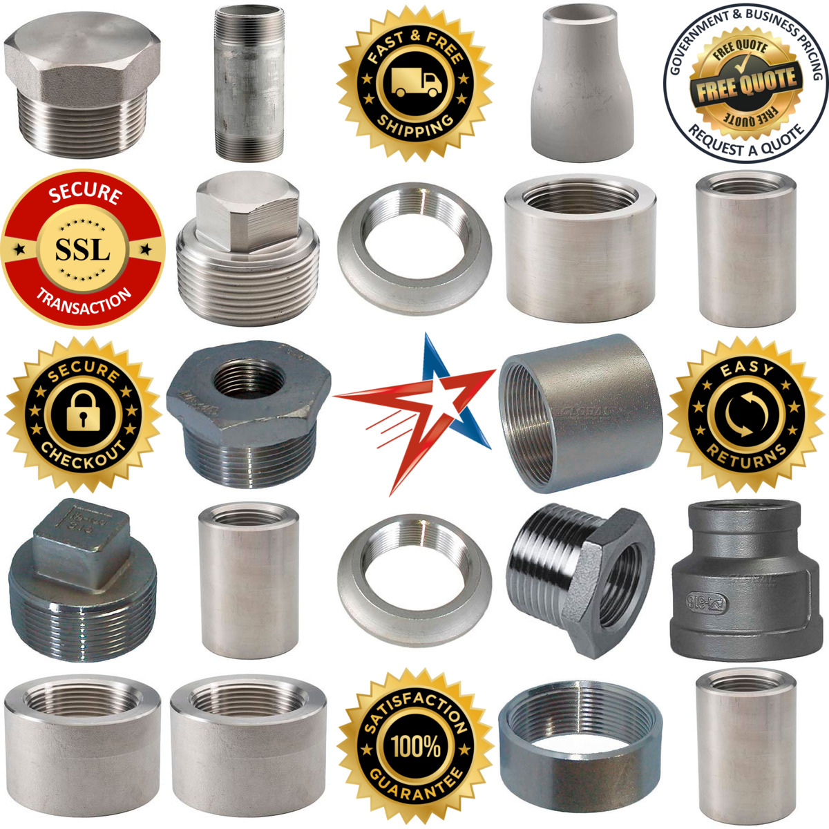 A selection of Stainless Steel Pipe Fittings products on GoVets