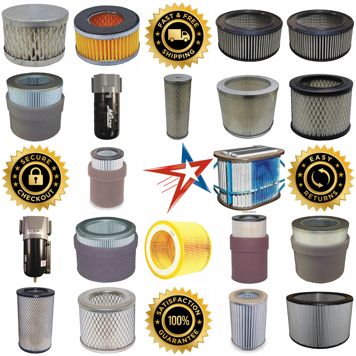 A selection of Compressor Air Filter Elements products on GoVets