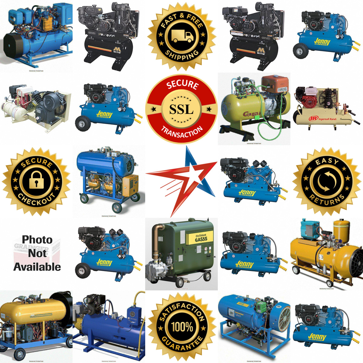 A selection of Portable Gas Engine Air Compressors products on GoVets