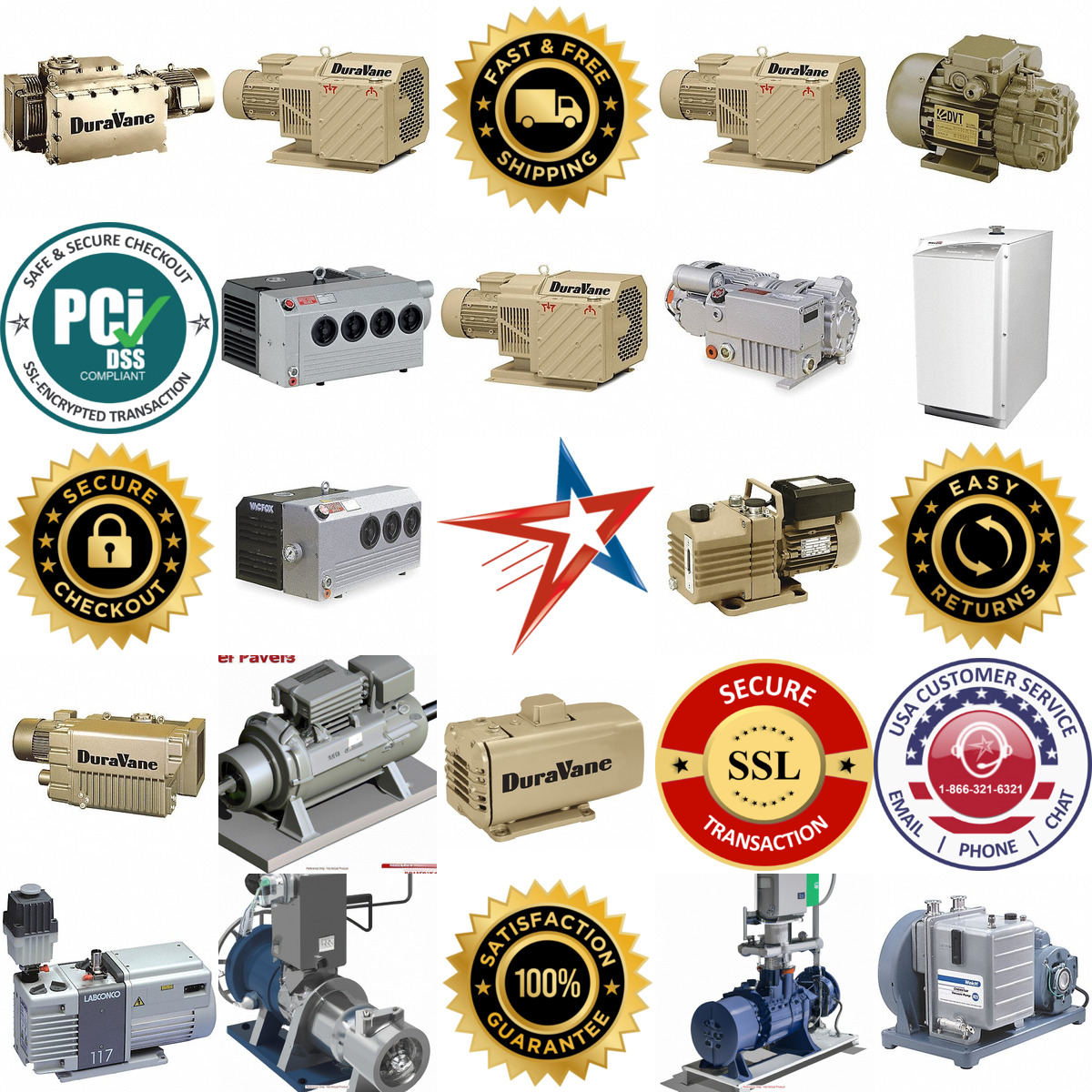 A selection of Rotary Vane Vacuum Pumps products on GoVets