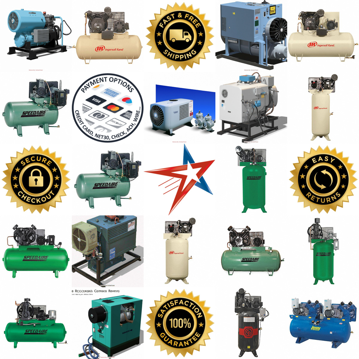 A selection of Stationary Electric Air Compressors products on GoVets