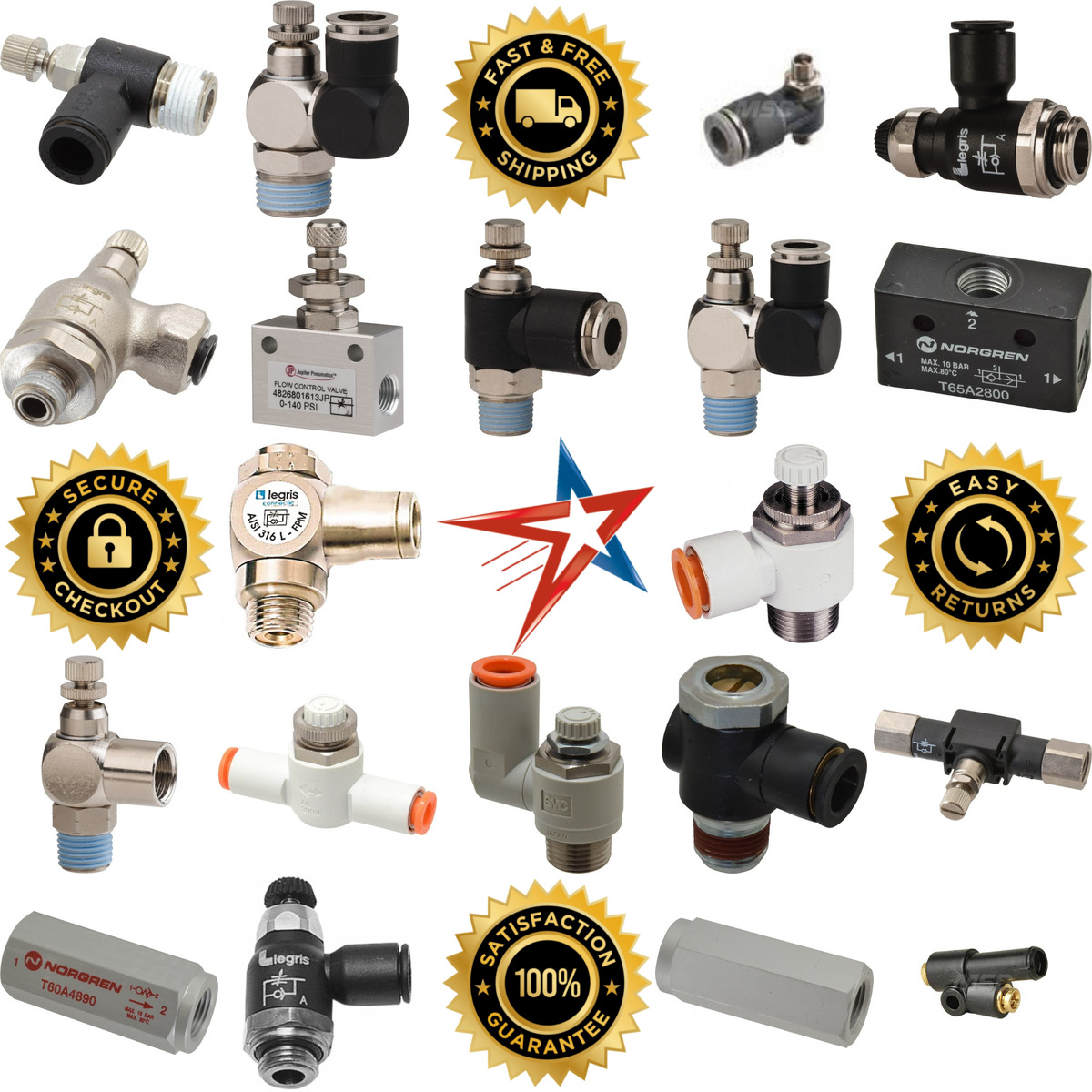 A selection of Speed and Flow Control Valves products on GoVets