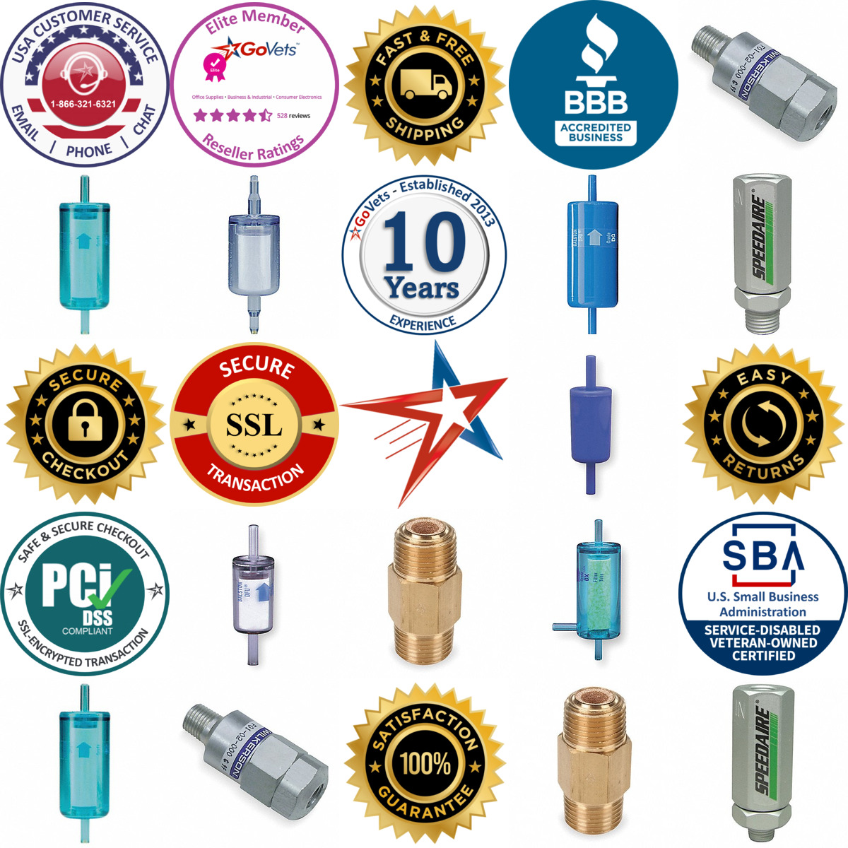 A selection of in Line Compressed Air Filters products on GoVets