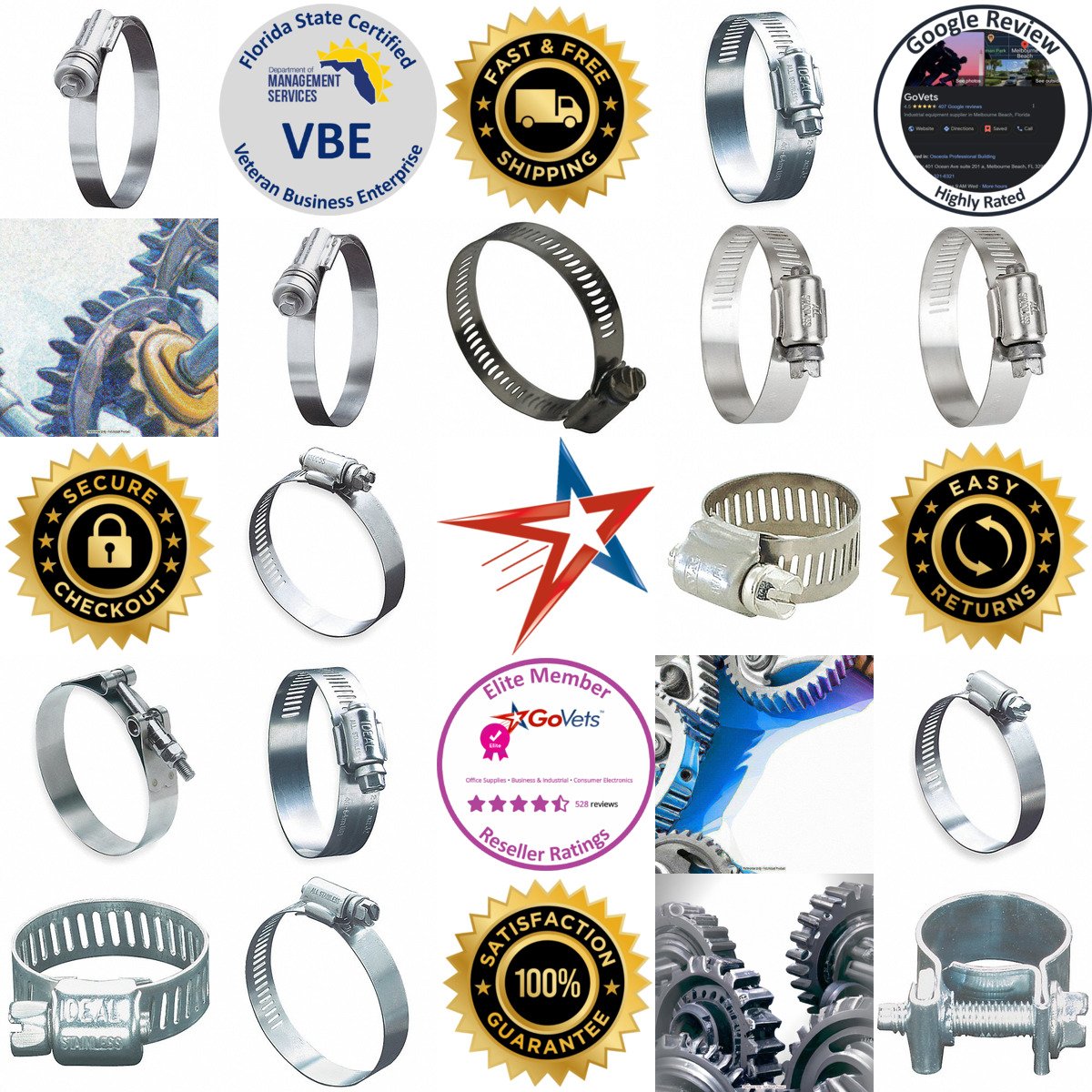 A selection of Worm Gear Clamps products on GoVets