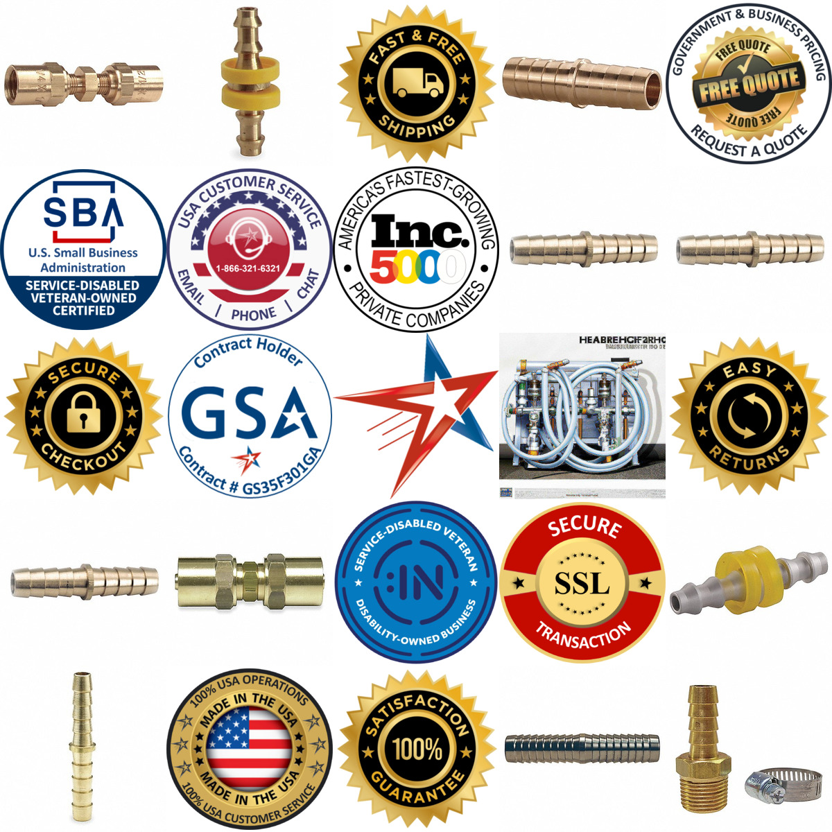 A selection of Air Hose Menders products on GoVets