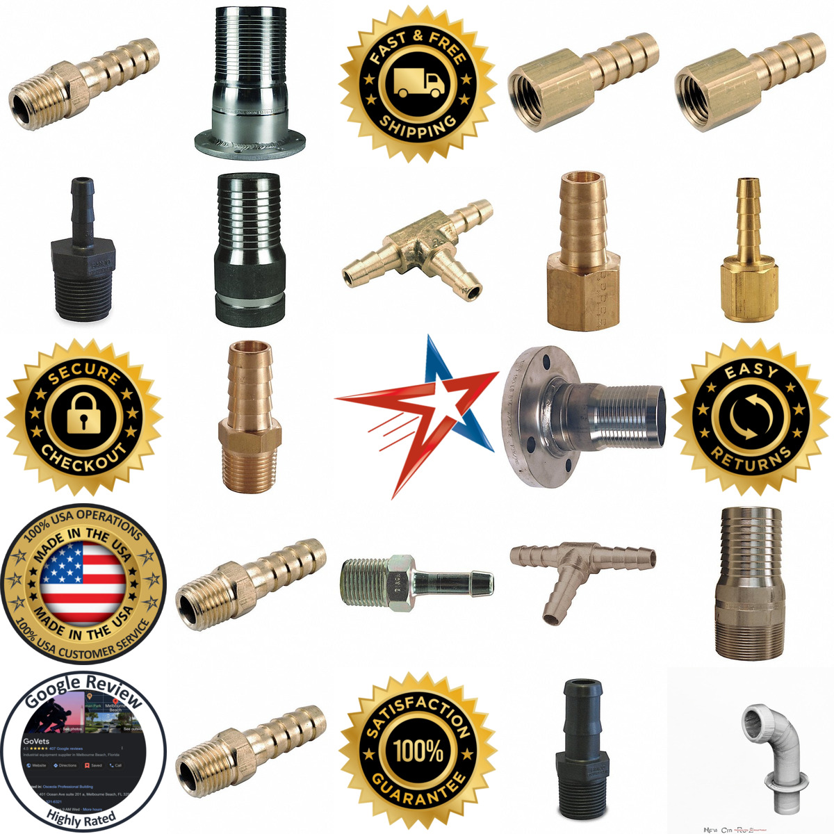 A selection of Barbed Hose Fittings products on GoVets