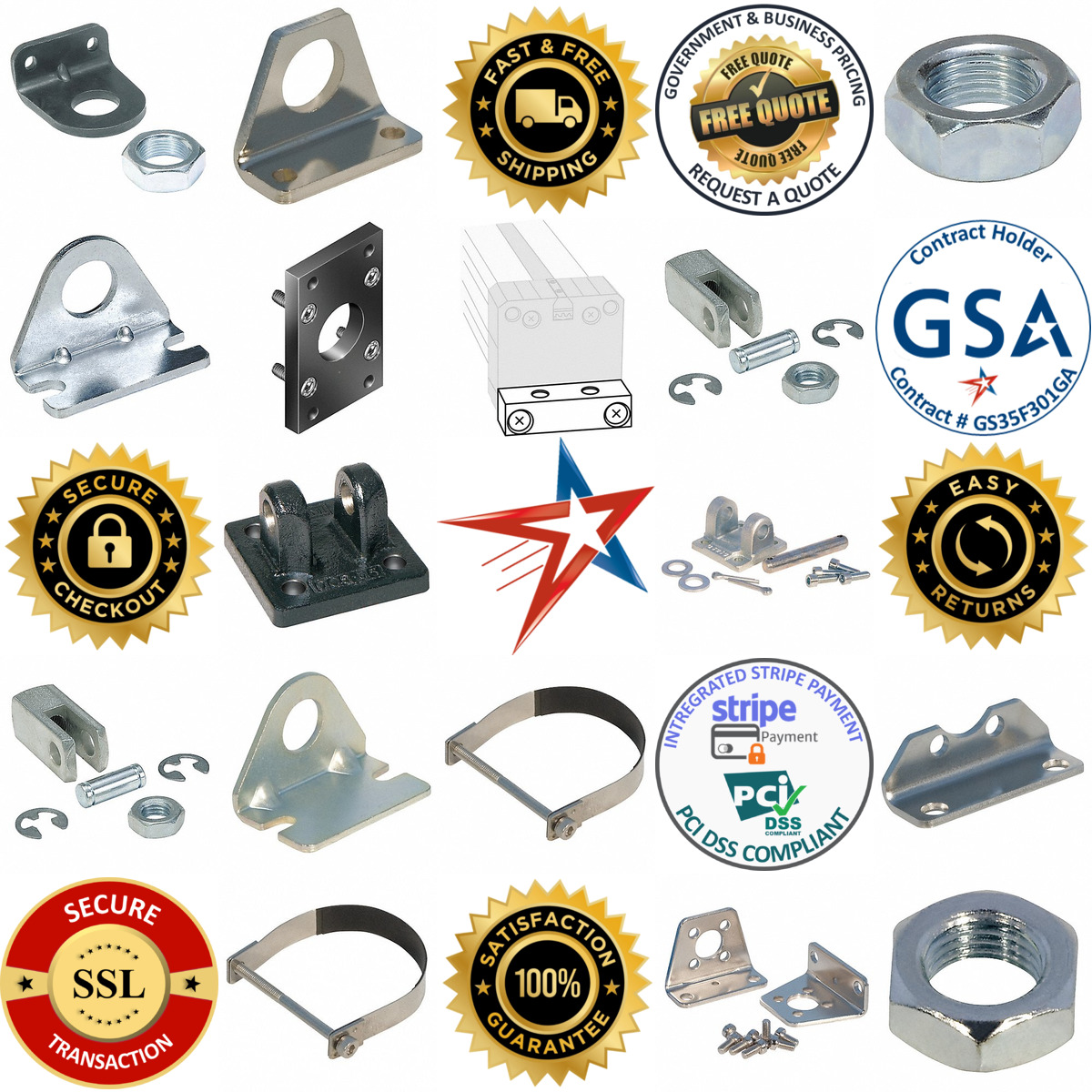 A selection of Cylinder Mounting Hardware products on GoVets