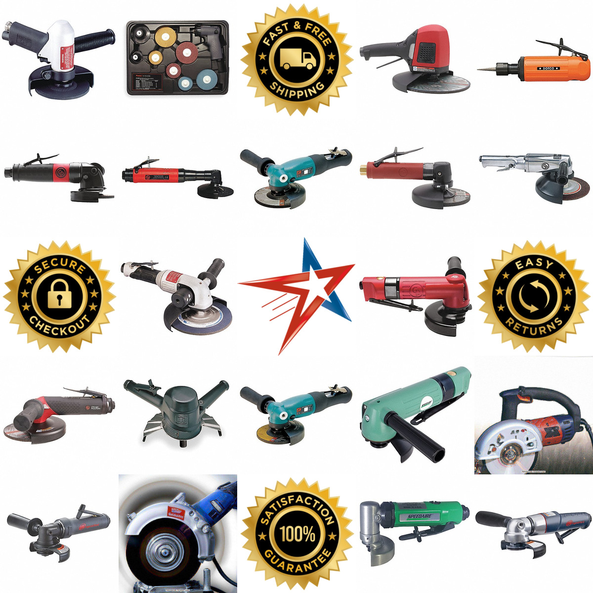 A selection of Air Powered Angle Grinders products on GoVets